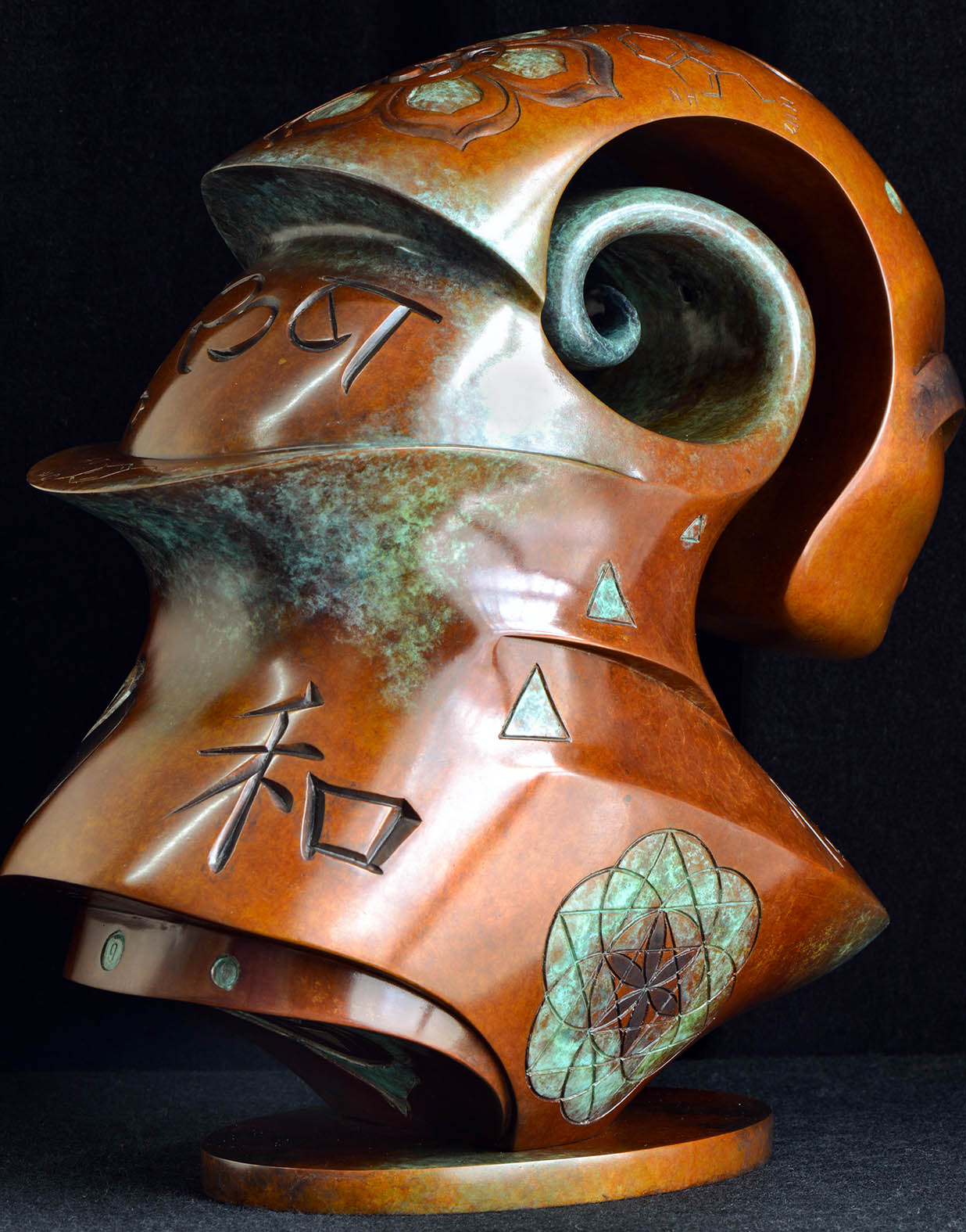 Purusha Bronze sculpture by Andrew Thomas